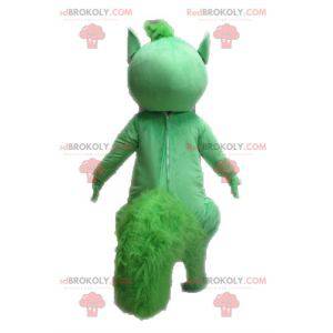 Mascotte d'écureuil vert et blanc géant - Redbrokoly.com