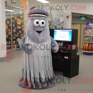 Gray Computer mascot...