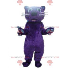 Mascotte de tigre de panthère violette - Redbrokoly.com
