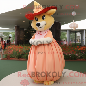Peach Dingo mascot costume...