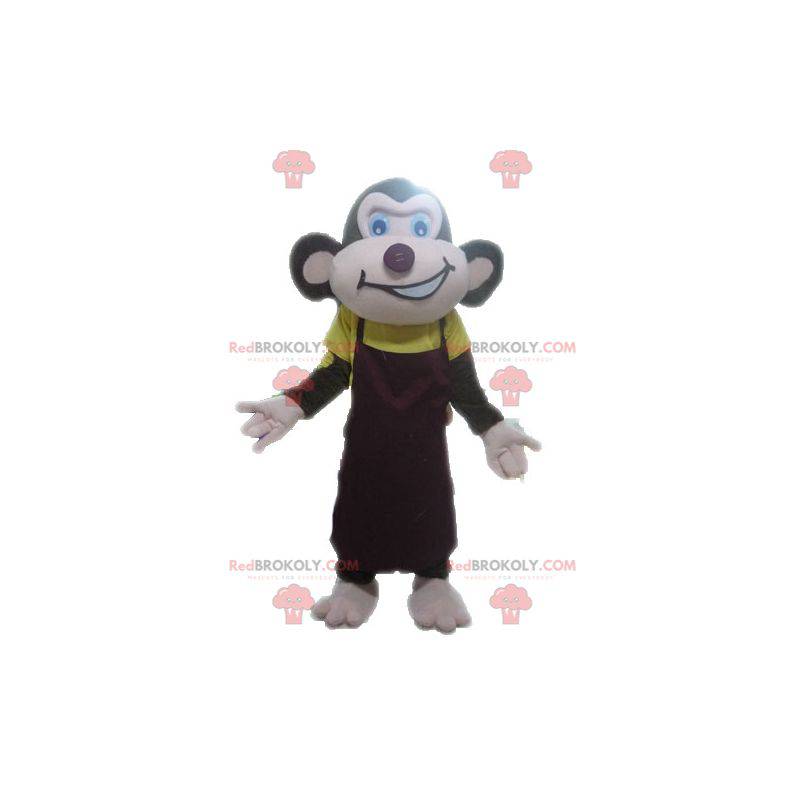 Brun ape maskot ser hard ut - Redbrokoly.com