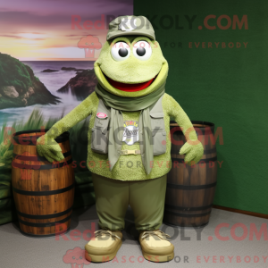 Postava maskota Olive Green...