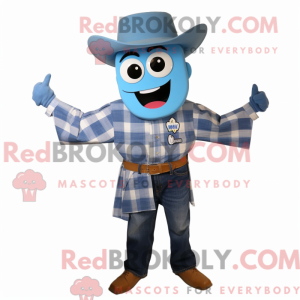 Personaggio mascotte blu...