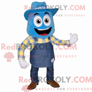Personaggio mascotte blu...