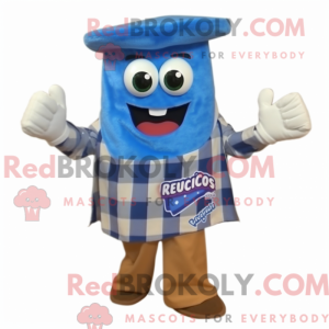 Personaggio mascotte blu...