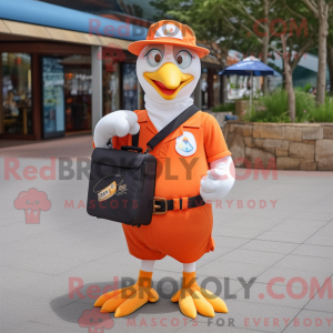 Orange Seagull maskot...