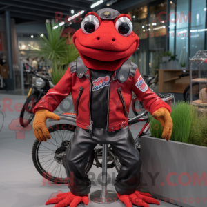 Red Frog-maskotdraktfigur...
