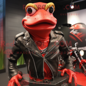 Red Frog-maskotdraktfigur...