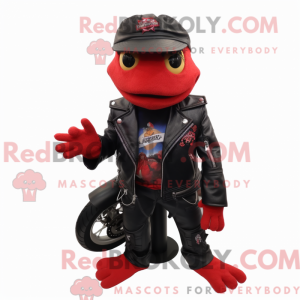 Red Frog-maskotdraktfigur...