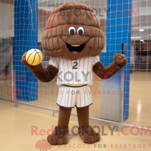 Brun Volleyball Net maskot...