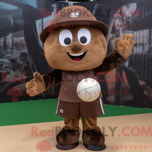 Brun Volleyball Net maskot...