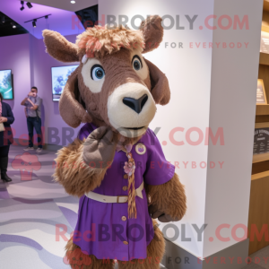 Lavendel Bison mascotte...