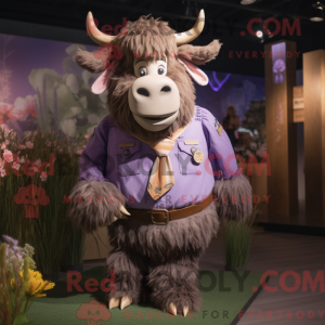 Lavendel Bison mascotte...