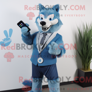 Blue Say Wolf mascot...