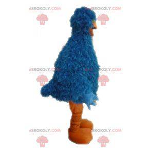 Hairy and funny blue and orange bird mascot - Redbrokoly.com