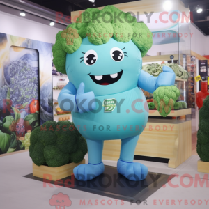 Sky Blue Broccoli mascotte...