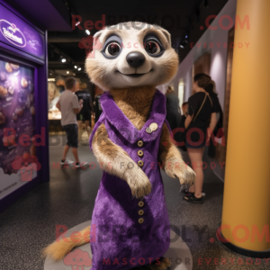 Purple Meerkat mascot...