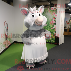 Grey Sow maskotdraktfigur...