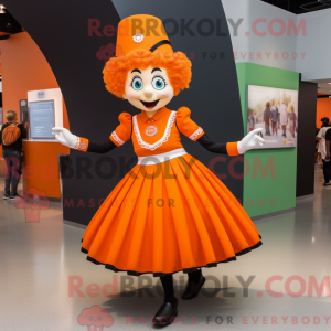 Orange Irish Dancer maskot...