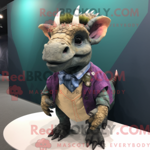 Triceratops mascot costume...