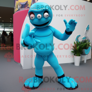 Cyan Contortionist maskot...