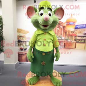 Limegrøn Ratatouille maskot...
