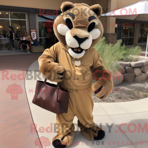 Brun Mountain Lion maskot...