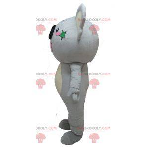 Mascote coala gigante e fofo cinza e amarelo - Redbrokoly.com