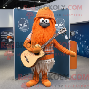 Orange Celtic Harpe maskot...