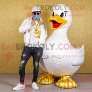 Gold Swans maskotdraktfigur...