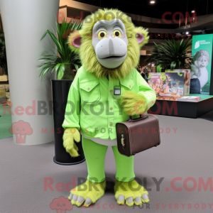 Postava maskota Lime Green...
