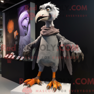 Gray Vulture maskot kostume...