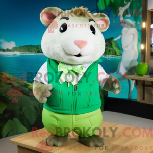Grønn hamster maskot drakt...
