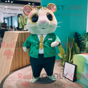 Máscara de hamster verde...