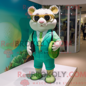 Máscara de hamster verde...