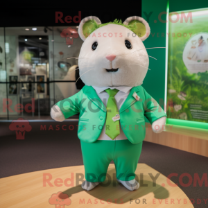 Máscara de hamster verde...