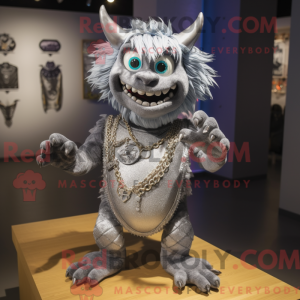 Sølv Dæmon maskot kostume...