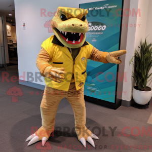 Guld Krokodille maskot...