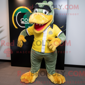 Guld Krokodille maskot...