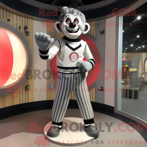 Grijs Mime-mascottekostuum...