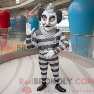 Grå Mime maskot kostume...