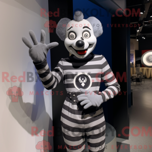 Grijs Mime-mascottekostuum...