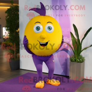 Lilla citron maskot kostume...
