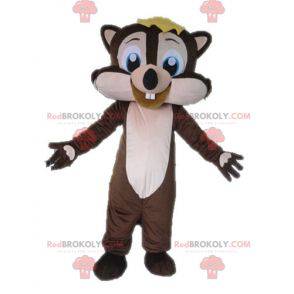 Meget smilende brun og lyserød egern maskot - Redbrokoly.com