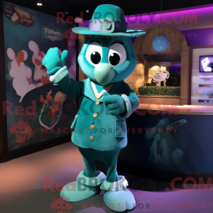 Teal Pendant mascot costume...