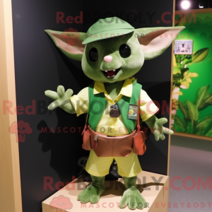 Grøn frugt flagermus maskot...