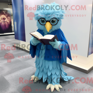 Sky Blue Harpy maskot drakt...