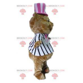 Mascotte kostuum bruin teddybeer - Redbrokoly.com