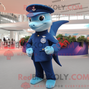 Marine dolfijn mascotte...