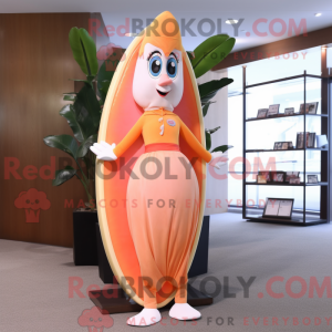Peach Surfboard Maskottchen...